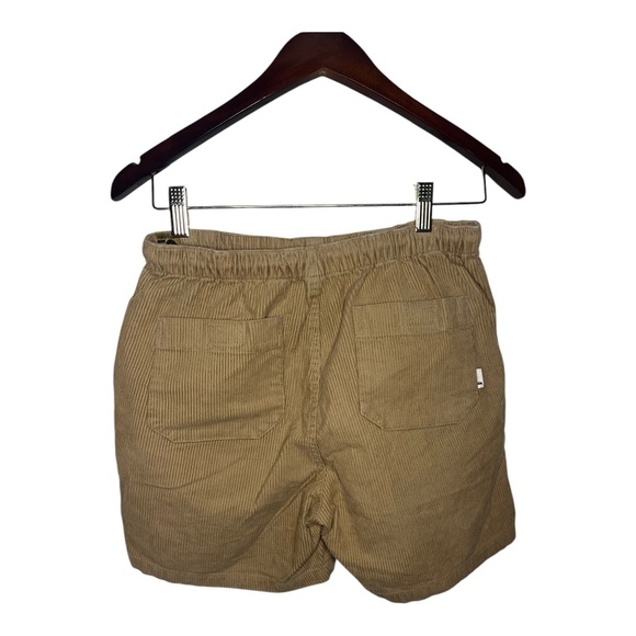 Quiksilver Tan Cord Cotton Shorts Large Drawstring Waist - Picture 4 of 4